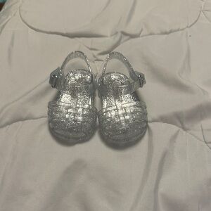 Old Navy Kids Glittery Silver Sandals